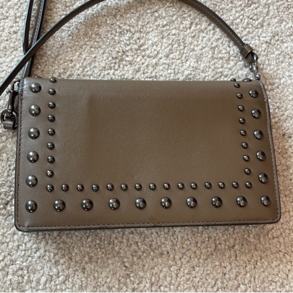 Coach Western Rivets foldover Crossbody Clutch - Picture 3 of 5